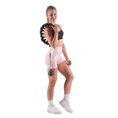 Hula hop plus size HMS HHW12 z wypustkami i obciążnikiem czarny N/A Hula hop plus size HMS HHW12 z wypustkami i obciążnikiem czarny N/A
