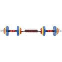 Kolorowe sztangielki z funkcją sztangi w walizce HMS SKC20 2 x 10 kg N/A