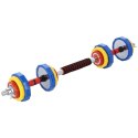 Kolorowe sztangielki z funkcją sztangi w walizce HMS SKC20 2 x 10 kg N/A