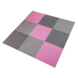 Mata puzzle Multipack One Fitness MP10 różowo-szare 9 elementów 10 mm N/A