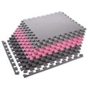 Mata puzzle Multipack One Fitness MP10 różowo-szare 9 elementów 10 mm N/A