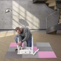 Mata puzzle Multipack One Fitness MP10 różowo-szare 9 elementów 10 mm N/A