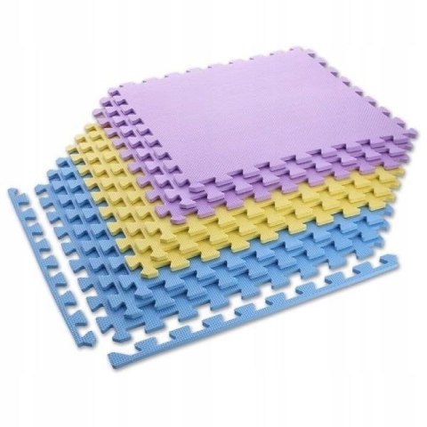 Mata puzzle multipack One Fitness MP10 żółto-niebiesko-fioletowa N/A Mata puzzle multipack One Fitness MP10 żółto-niebiesko-fioletowa N/A