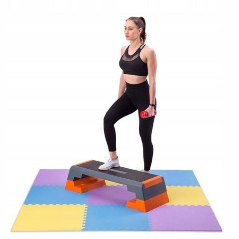 Mata puzzle multipack One Fitness MP10 żółto-niebiesko-fioletowa N/A Mata puzzle multipack One Fitness MP10 żółto-niebiesko-fioletowa N/A