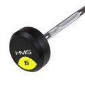 Sztanga/gryf stały gumowany łamany 25 kg HMS GSL25 N/A