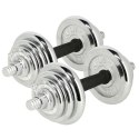 Sztangielki w walizce HMS STC21 2 x 10 kg chrom N/A