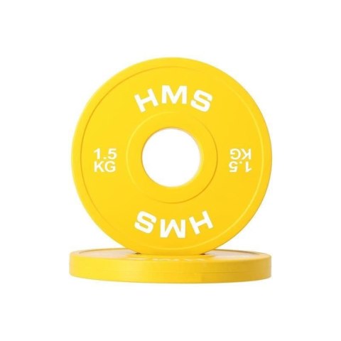Talerz olimpijski Bumper 2x1.5kg Żółty HMS CBRS15 N/A Talerz olimpijski Bumper 2x1.5kg Żółty HMS CBRS15 N/A