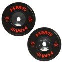 BTBR Set zestaw talerzy olimpijskich Bumper- 2x (10kg,15kg,20kg,25kg) HMS BTBR SET N/A