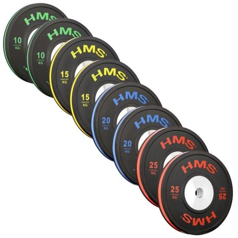 BTBR Set zestaw talerzy olimpijskich Bumper- 2x (10kg,15kg,20kg,25kg) HMS BTBR SET N/A BTBR Set zestaw talerzy olimpijskich Bumper- 2x (10kg,15kg,20kg,25kg) HMS BTBR SET N/A