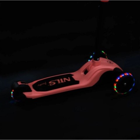 Hulajnoga dziecięca NILS FUN HLB122 LED różowa N/A Hulajnoga dziecięca NILS FUN HLB122 LED różowa N/A