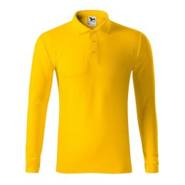 Koszulka polo męska Pique Polo LS (żółty) L