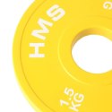 Talerz olimpijski Bumper 2x1.5kg Żółty HMS CBRS15 N/A