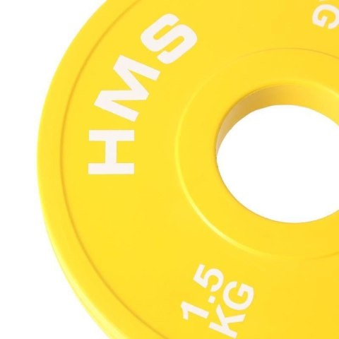 Talerz olimpijski Bumper 2x1.5kg Żółty HMS CBRS15 N/A Talerz olimpijski Bumper 2x1.5kg Żółty HMS CBRS15 N/A