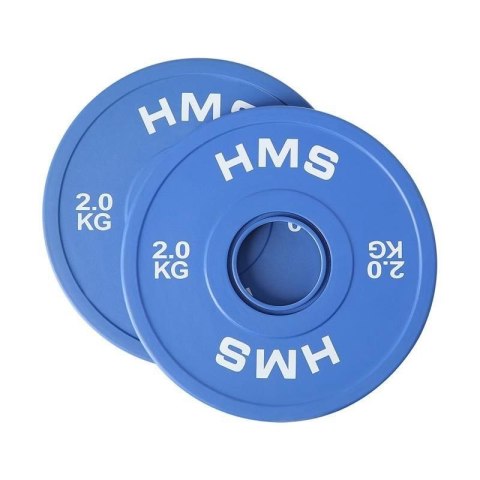Talerz olimpijski Bumper 2x2kg Niebieski HMS CBRS20 N/A Talerz olimpijski Bumper 2x2kg Niebieski HMS CBRS20 N/A